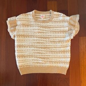 So Me Beige Textured Knit Sweater